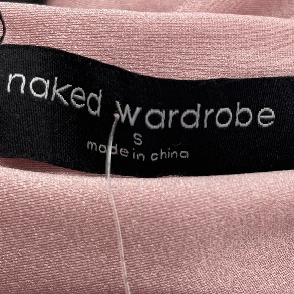 Naked Wardrobe Lettuce Edge Mini Skirt in Pink Size Small NWT - Picture 5 of 6